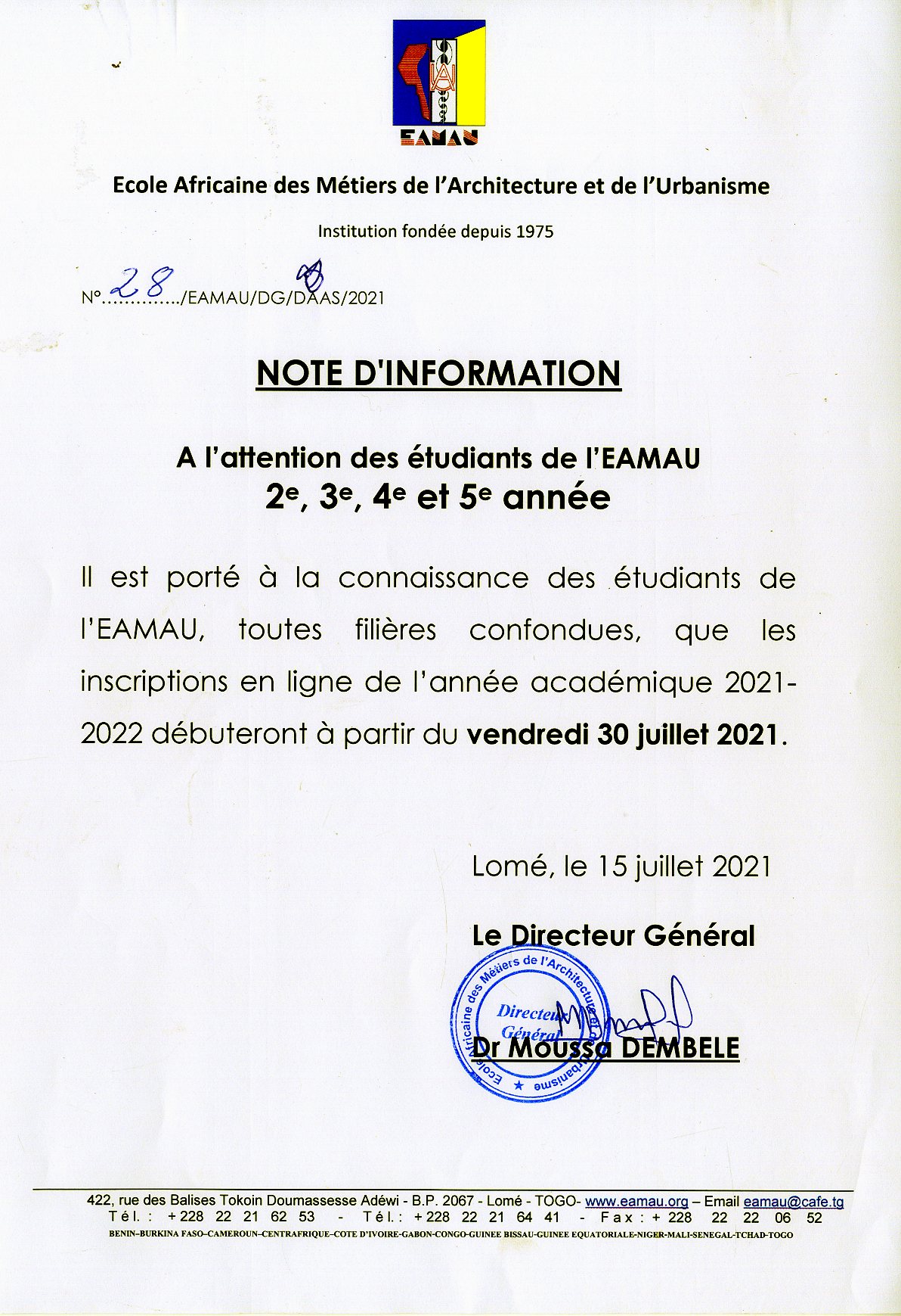 Note d’information