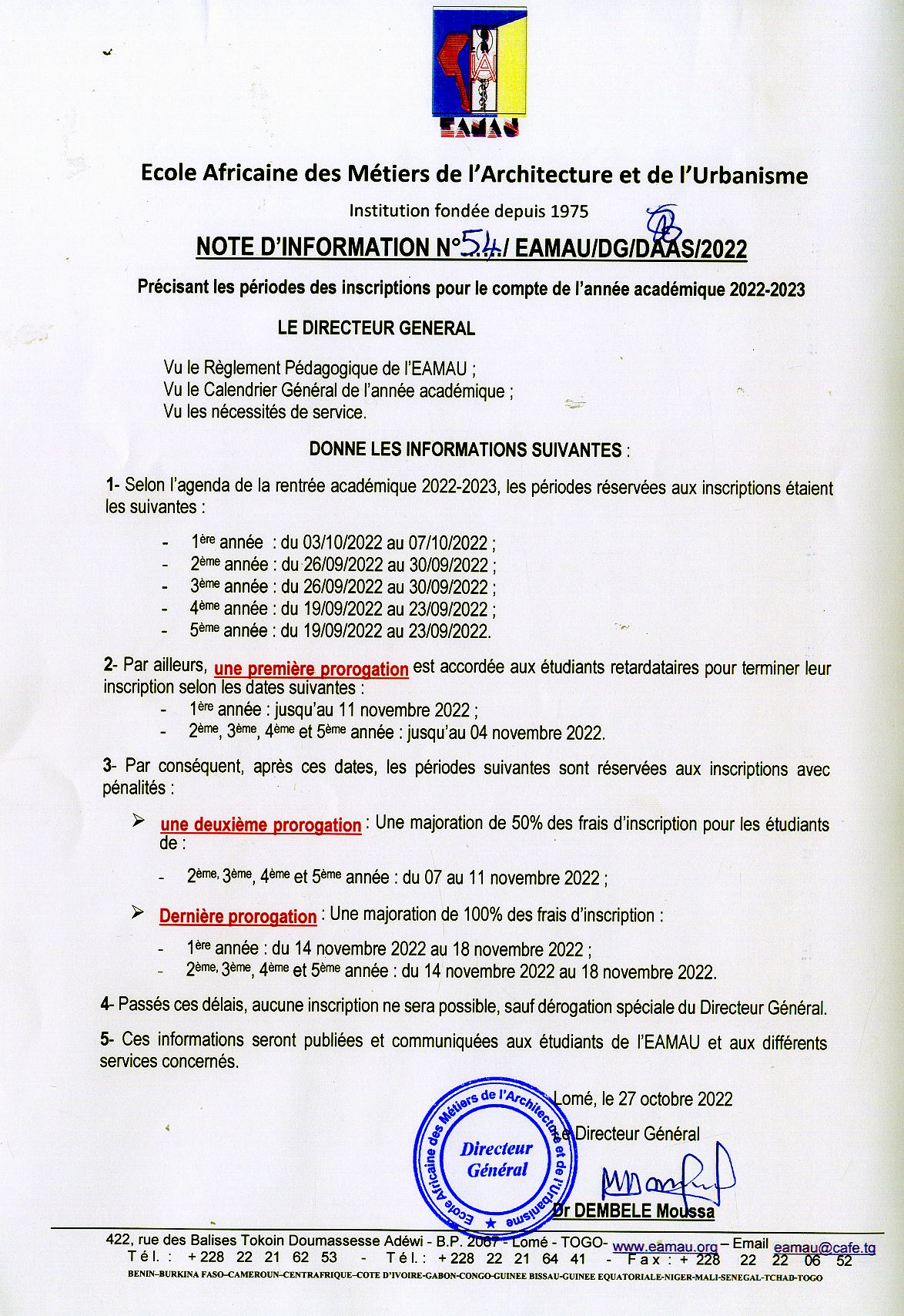 Note d’information