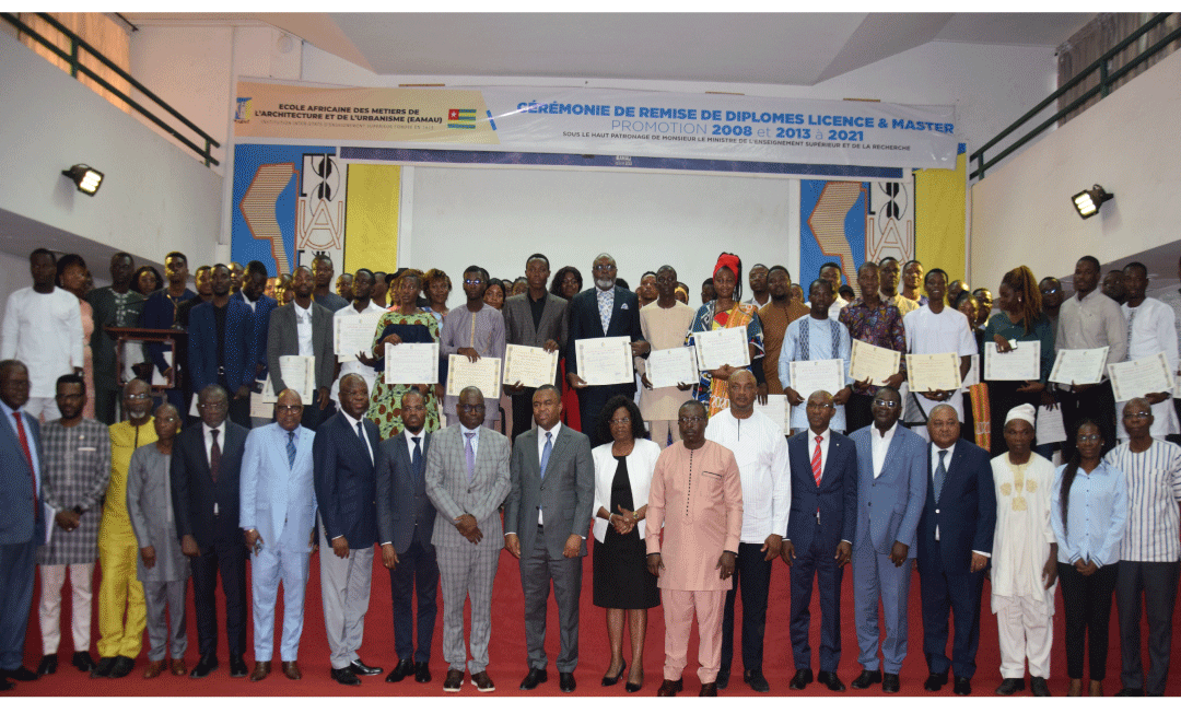 Cérémonie de remise de diplômes Licence et Master aux Lauréats Togolais de l’EAMAU des promotions 2008, 2013 et 2021