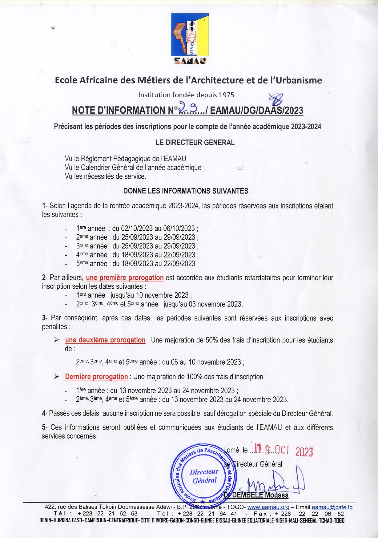 Note d’information